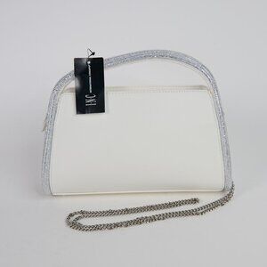 INC  White Crossbody w/Silver Handle and Chain - NWT